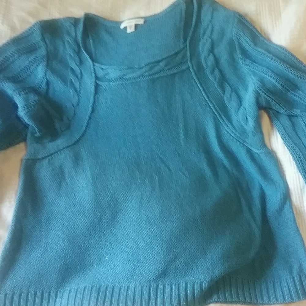 XL Cold Water Creeks Teal Sweater
